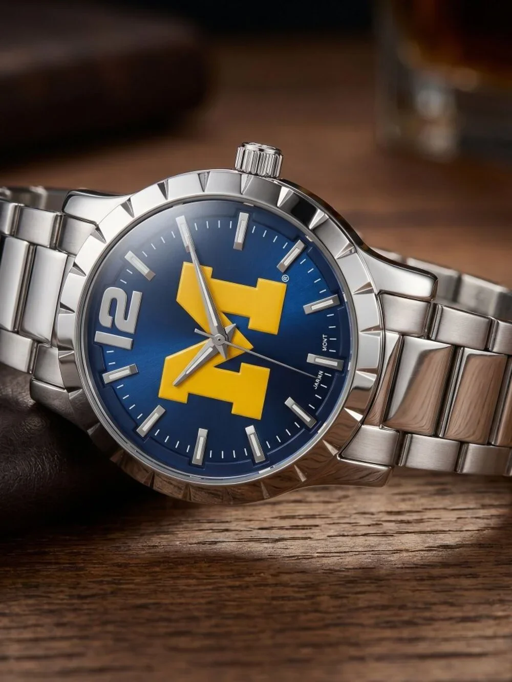 University of Michigan Men's Steel Watch